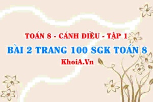 Bài 2 trang 100 SGK Toán 8 tập 1 Cánh Diều